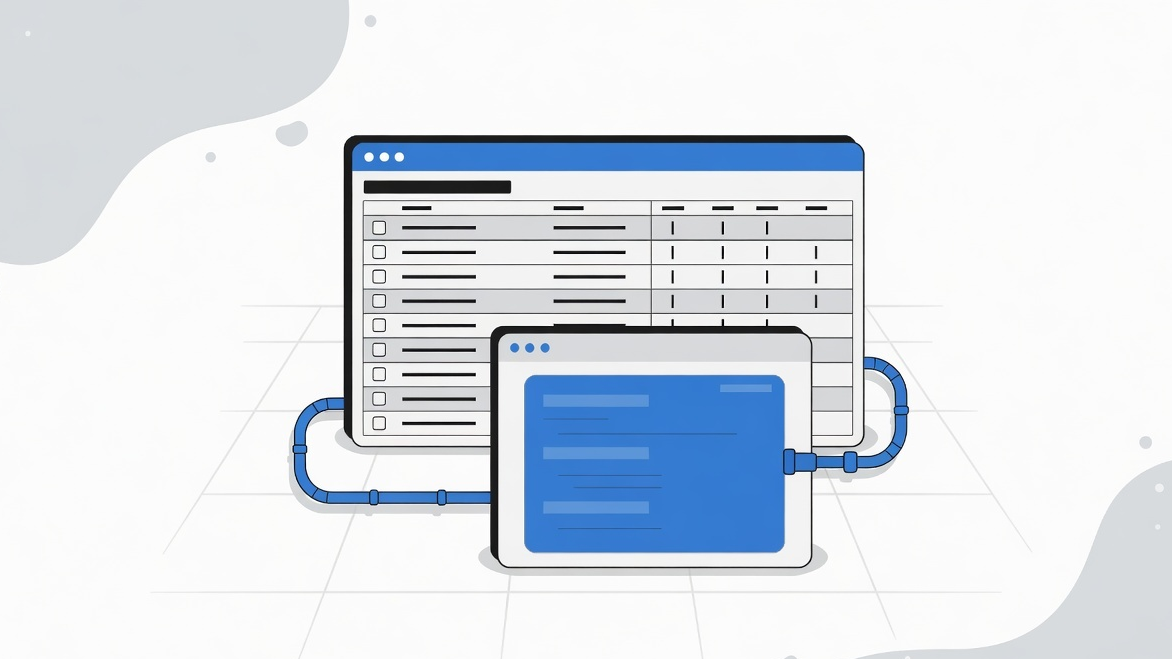 Editorial scene of a static HTML page posting into a WordPress submissions inbox