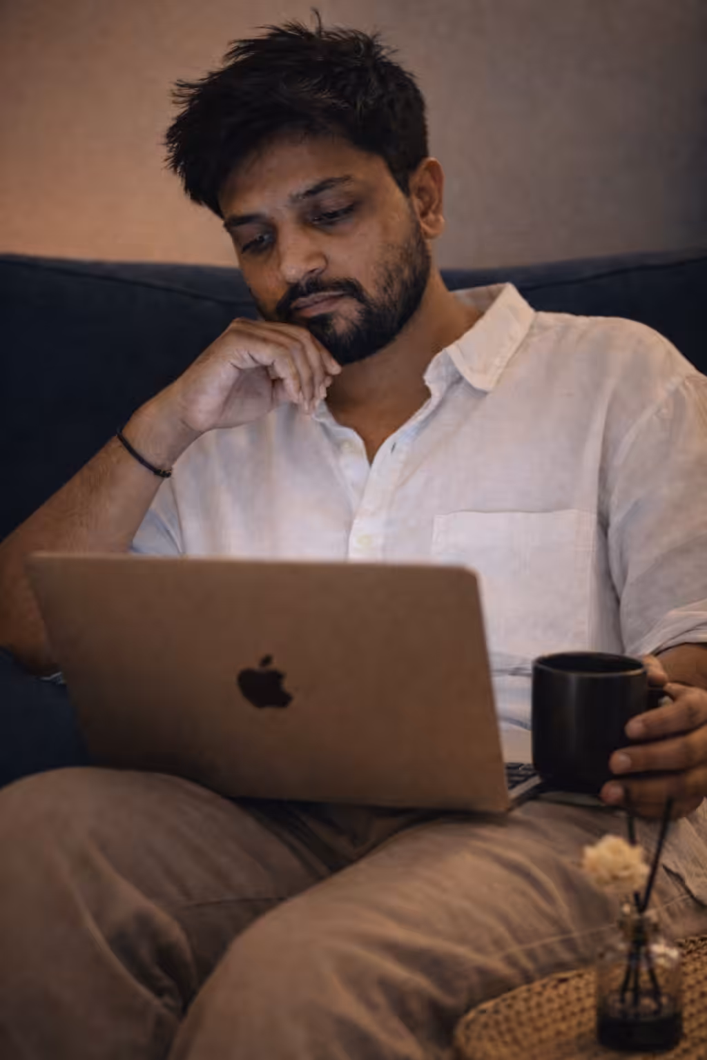 Gaurav Tiwari, creator of Core Forms, at work
